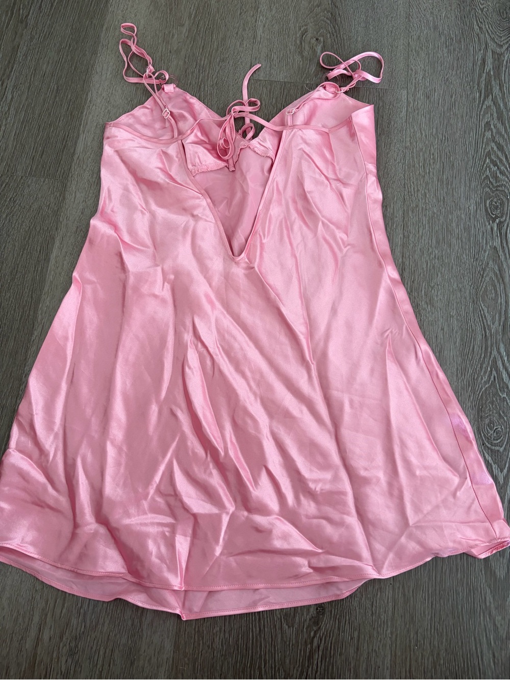 Vintage Y2K babydoll pink satin‎ low back dress